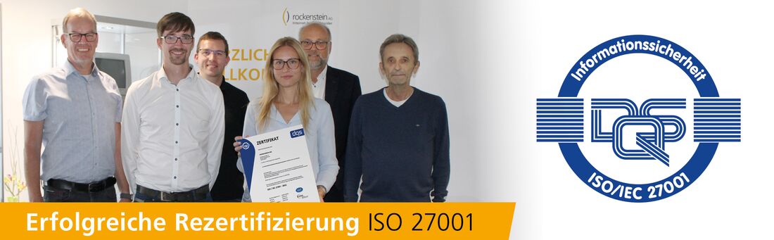 rockenstein AG: erfolgreiche ISO Rezertifizierung nach ISO/IEC 27001:2022