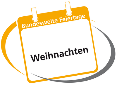 Kalender zeigt Feiertag Weihnachten