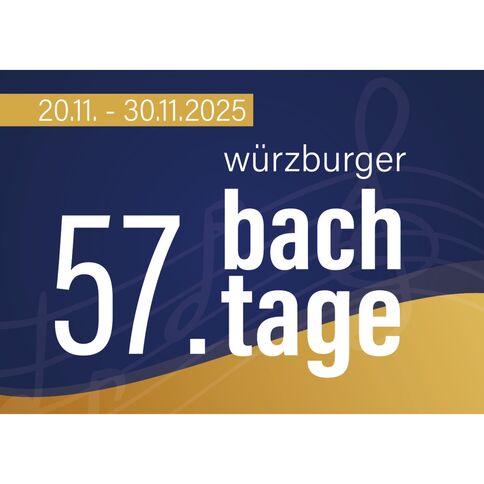 Logo der Würzburger Bachtage mit Text: 57. Würzburger Bachtage. 20.11.-30.11.2025