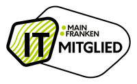 Logo des IT-Verband Mainfranken mit Text: IT. Main Franken. Mitglied