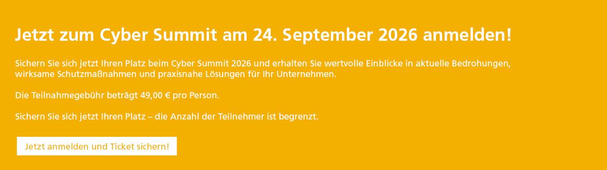 Link zur Anmeldung zum Cyber Summit 2026