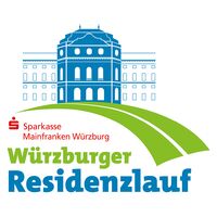 Logo des Würzburger Residenzlaufes mit Text: Sparkasse Mainfranken Würzburg. Würzburger Residenzlauf