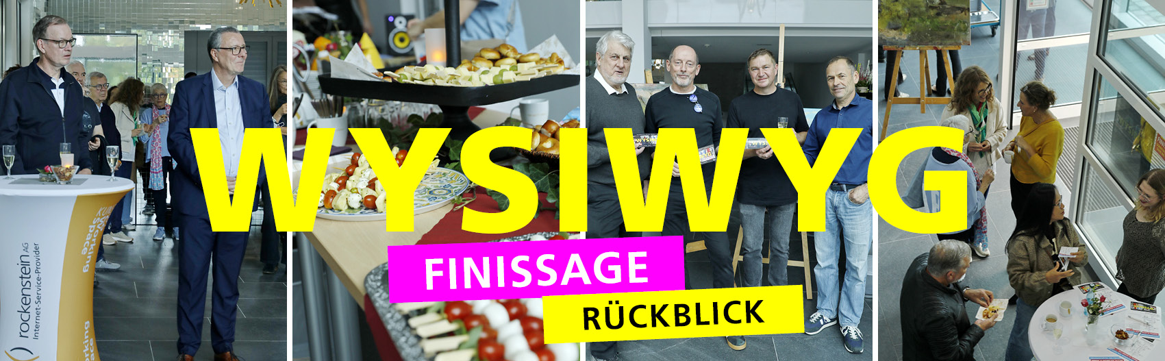 Foto-Collage der Finissage der Fotoausstellung WYSIWYG