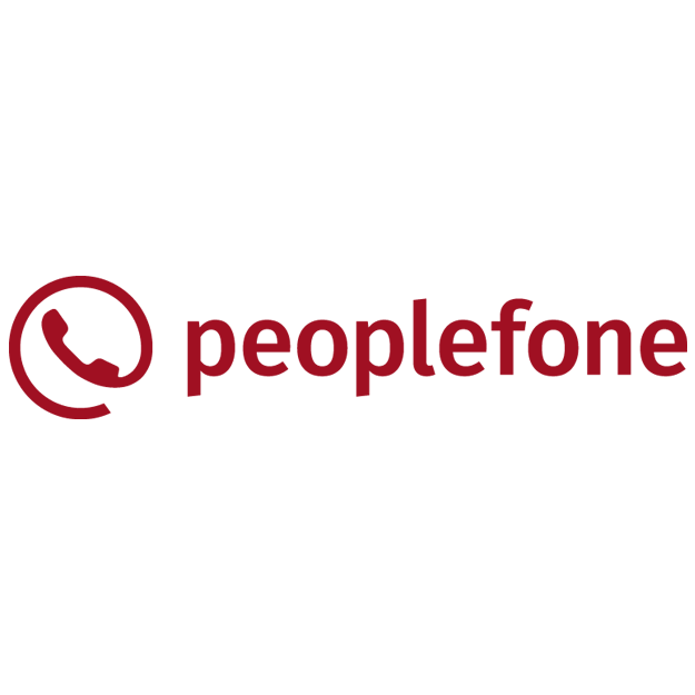 Logo des Unternehmen "peoplefone" (mit Link zur entsprechenden Website)
