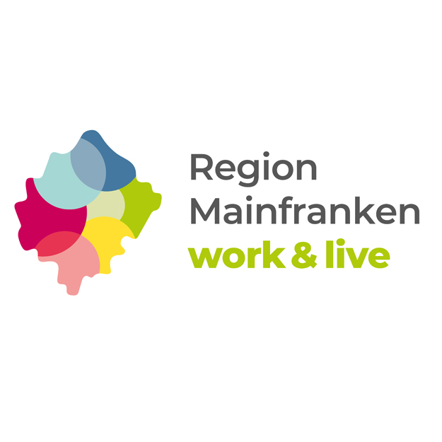 Logo der Region Mainfranken GmbH mit Text: mainfranken. Wie für dich gemacht